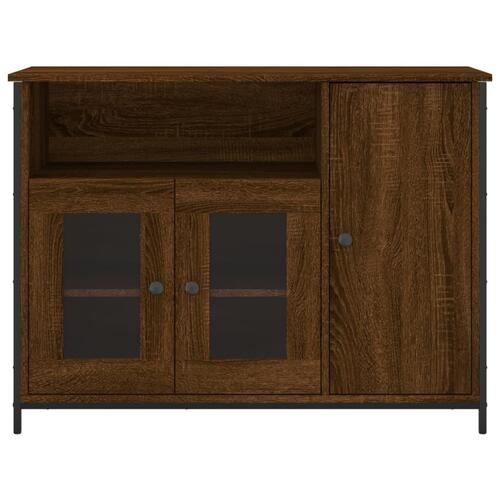 Skænk 100x35x75 cm konstrueret træ brun egetræsfarve