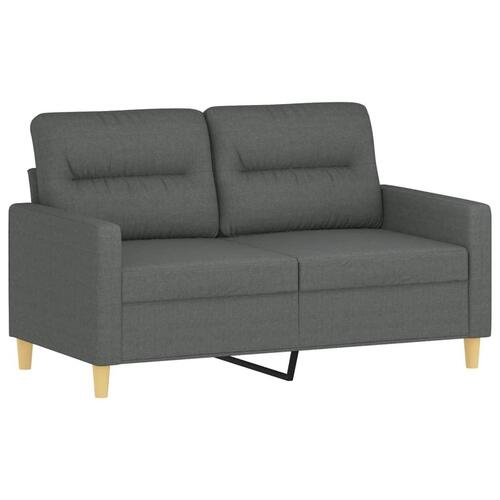 Sofasæt 4 dele med puder stof mørkegrå