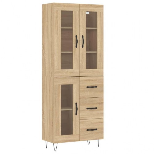 Højskab 69,5x34x180 cm konstrueret træ sonoma-eg