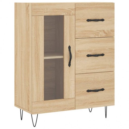 Højskab 69,5x34x180 cm konstrueret træ sonoma-eg