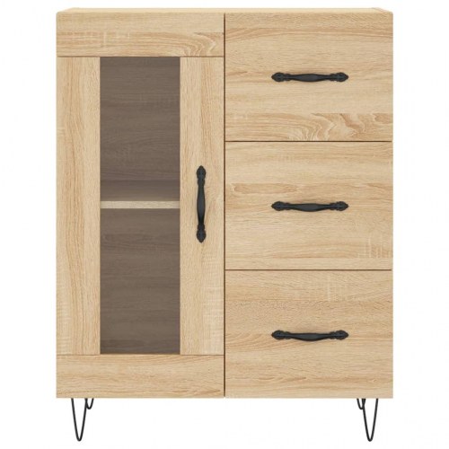 Højskab 69,5x34x180 cm konstrueret træ sonoma-eg