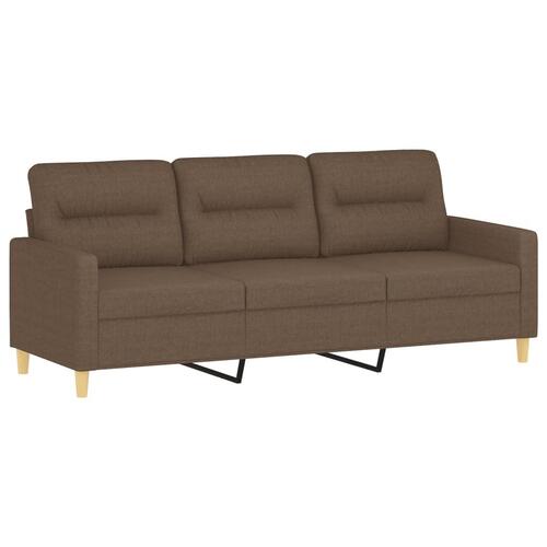 Sofasæt 4 dele med puder stof brun