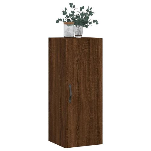 Vægskab 34,5x34x90 cm konstrueret træ brun egetræsfarve