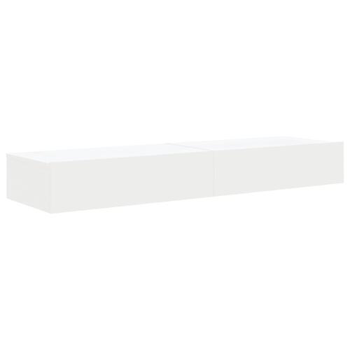 Tv-borde 2 stk. med LED-lys 60x35x15,5 cm hvid