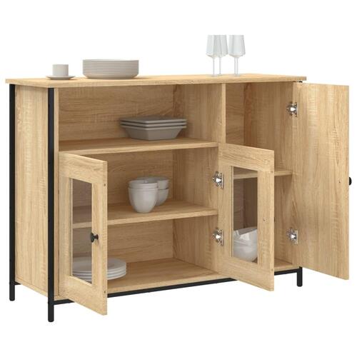Skænk 100x35x75 cm konstrueret træ sonoma-eg