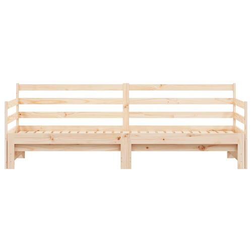 Daybed med udtræk 90x200 cm massivt fyrretræ