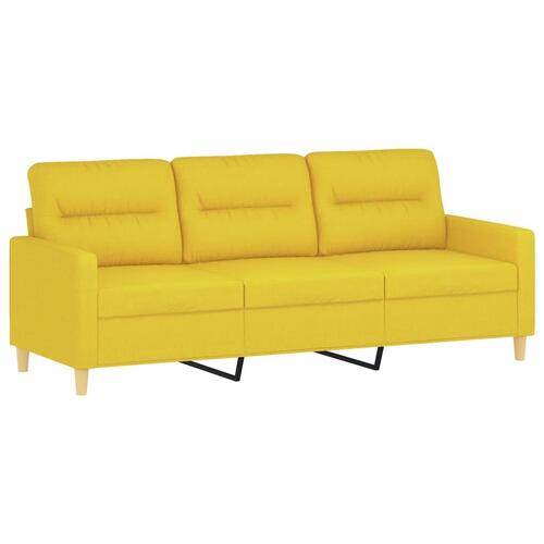 3 personers sofa med hynder stof lysegul