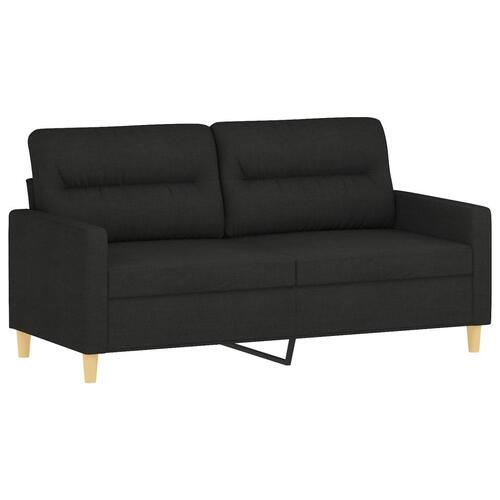 2 personers sofa med puder stof sort