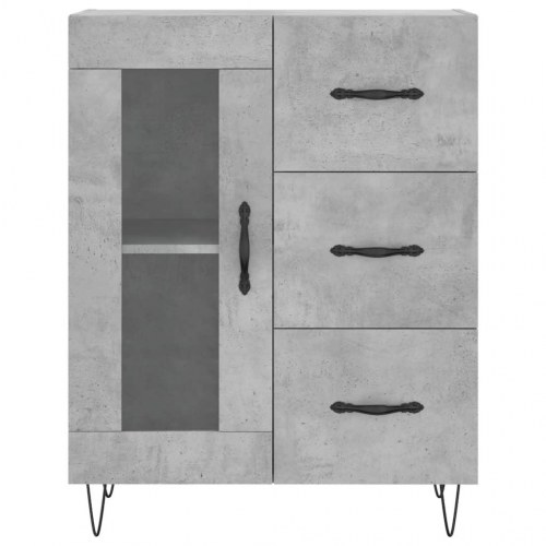 Højskab 69,5x34x180 cm konstrueret træ betongrå