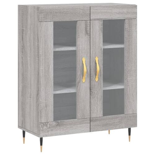 Højskab 69,5x34x180 cm konstrueret træ grå sonoma-eg