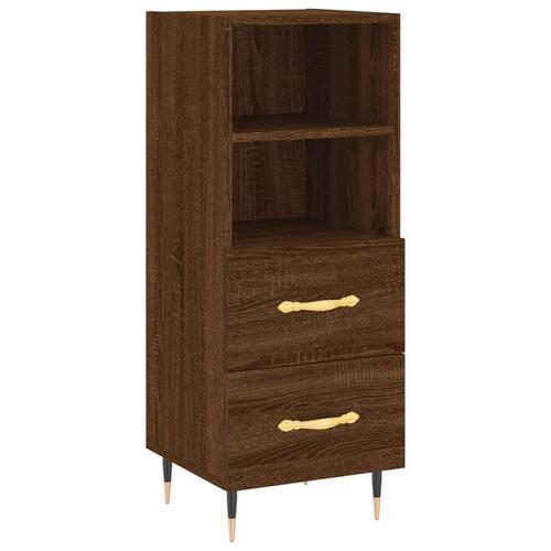 Skab 34,5x34x180 cm konstrueret træ brun egetræsfarve