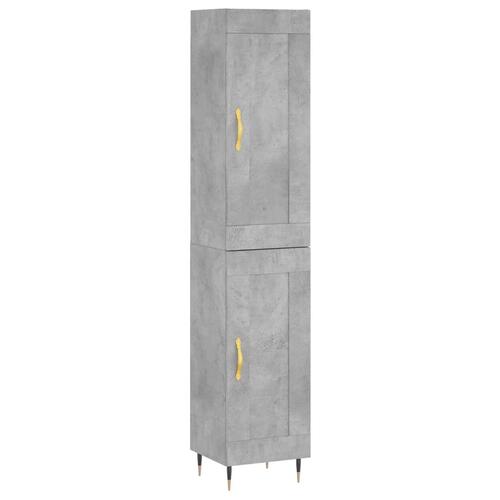 Skab 34,5x34x180 cm konstrueret træ betongrå