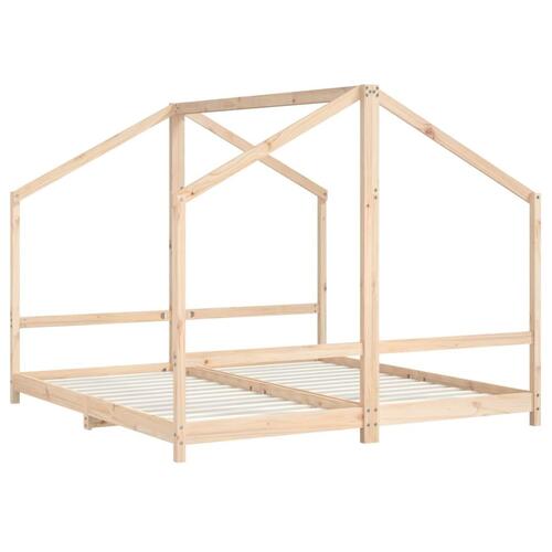 Sengeramme til juniorseng 2x(90x190) cm massivt fyrretræ
