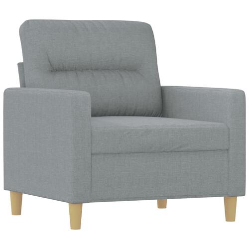Sofasæt 4 dele med hynder stof lysegrå
