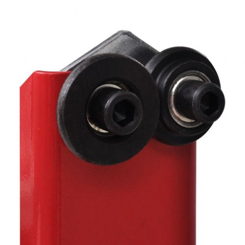 Professionelt stativ til afbalancering af hjul på motorcykel, rødt