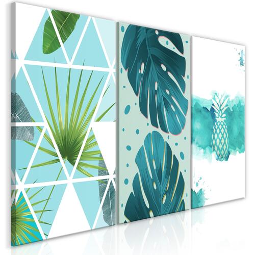 Billede - Turquoise Tones (3 Parts) 120 x 60 cm