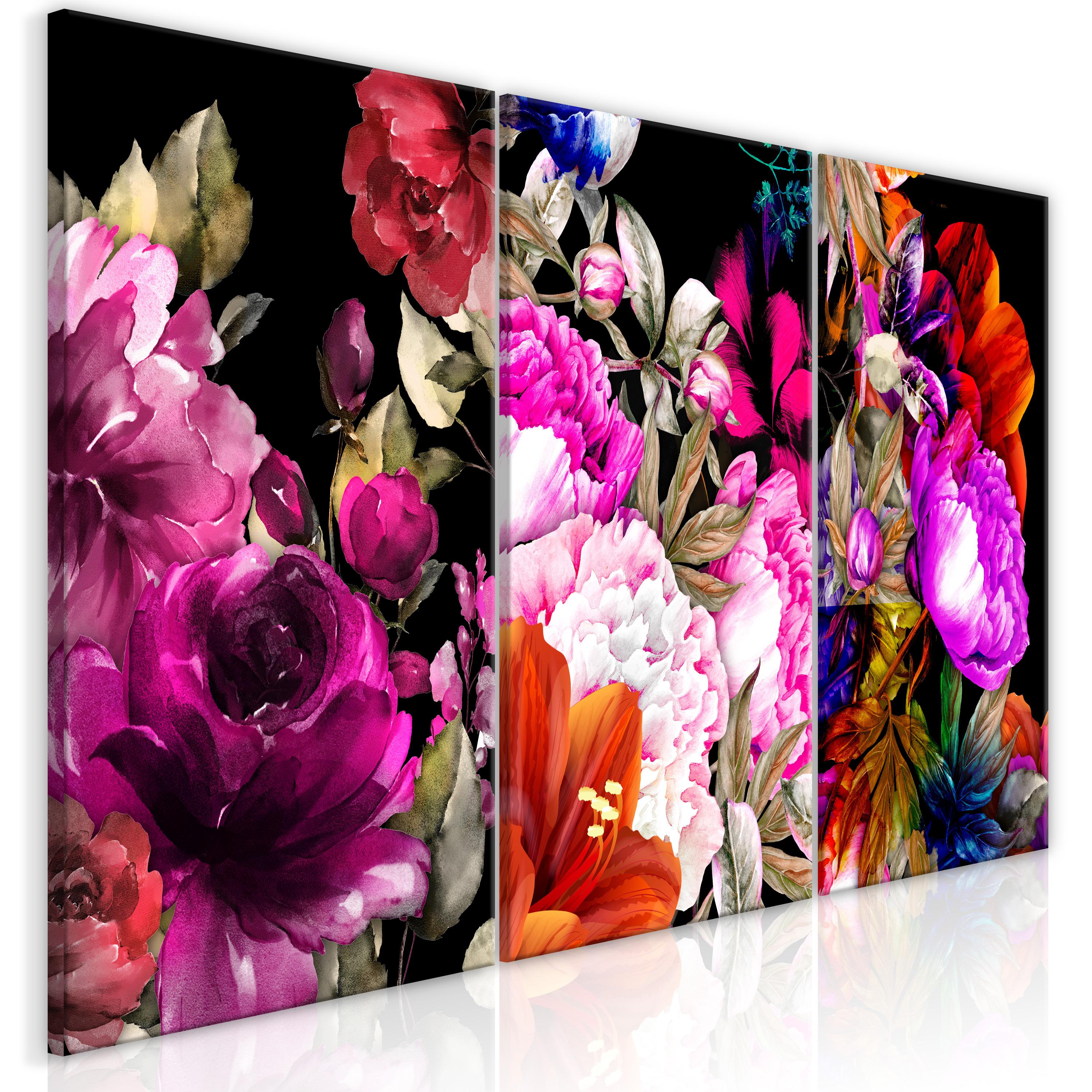 Billede - Holiday Bouquet (3 Parts) 120 x 60 cm