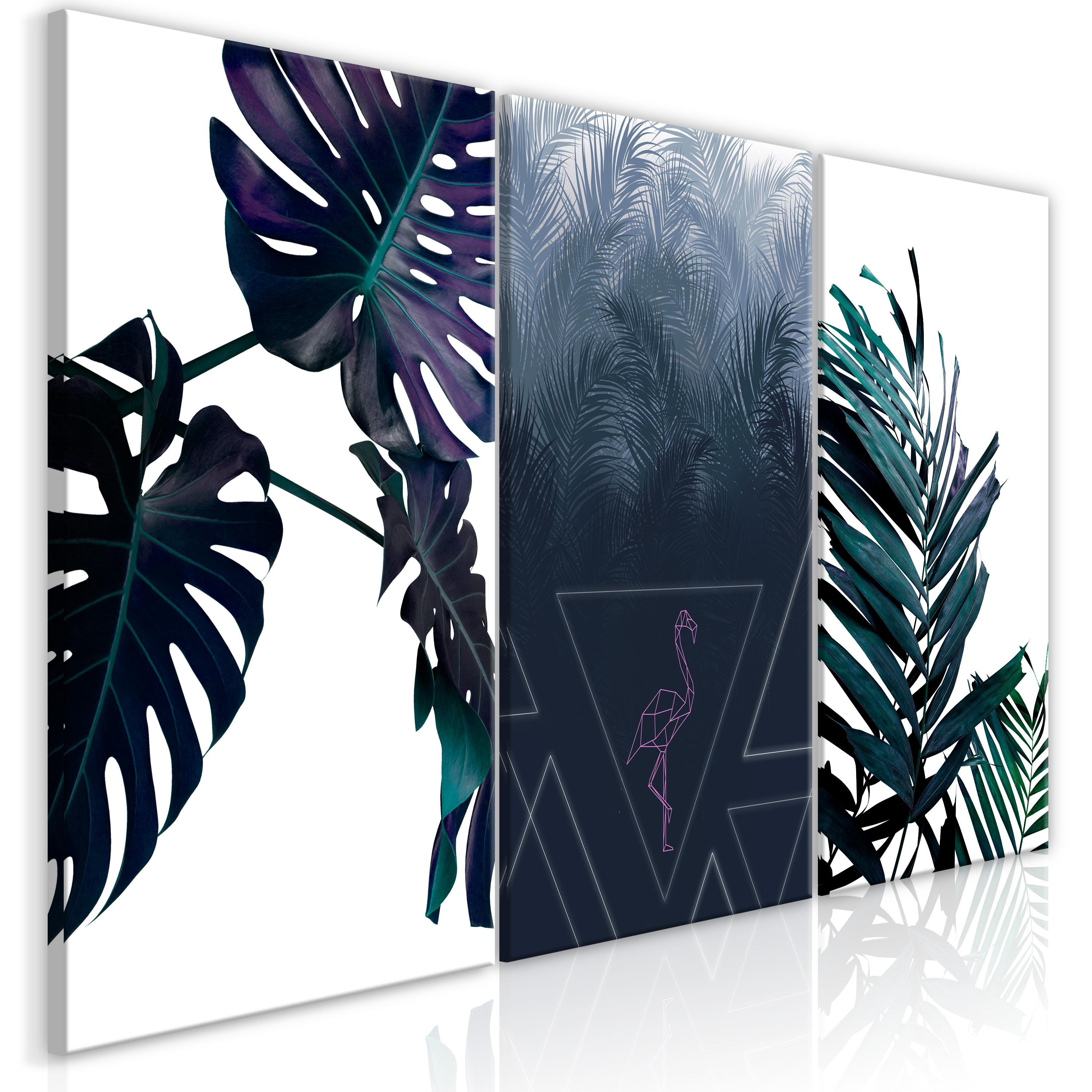 Billede - Cool Leaves (3 Parts) 120 x 60 cm