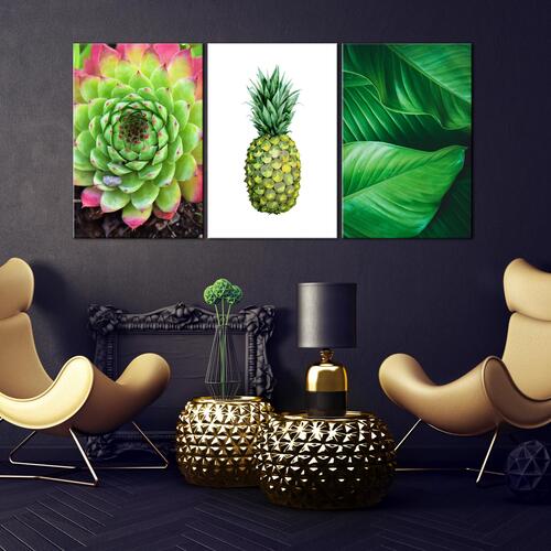 Billede - Treasures of the Tropics (3 Parts) 120 x 60 cm