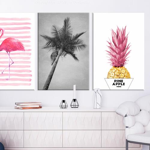 Billede - Tropical Heat (3 Parts) 120 x 60 cm