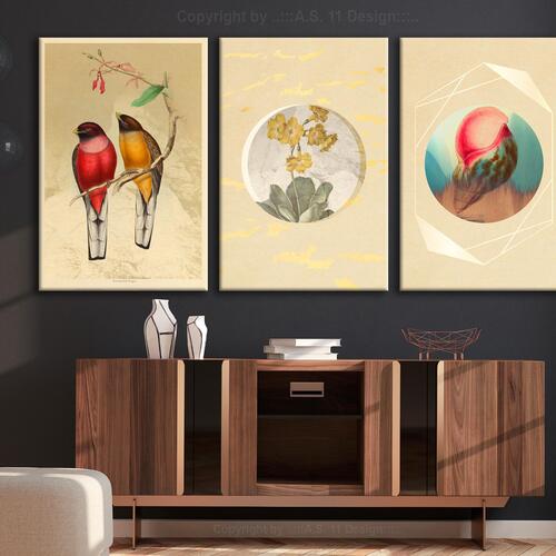 Billede - Forms in Nature (3 Parts) 120 x 60 cm