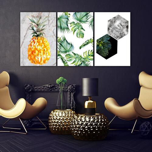 Billede - Hot Tropics (3 Parts) 120 x 60 cm