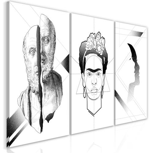 Billede - Facial Composition (3 Parts) 120 x 60 cm