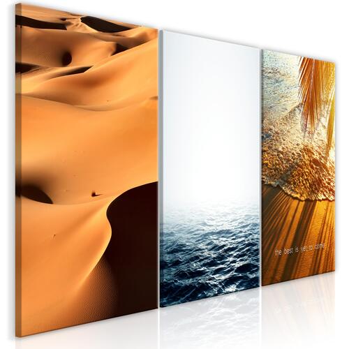 Billede - Sand and Water (3 Parts) 120 x 60 cm