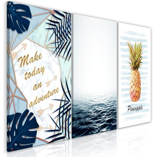 Billede - Pineapple Quote (3 Parts) 120 x 60 cm