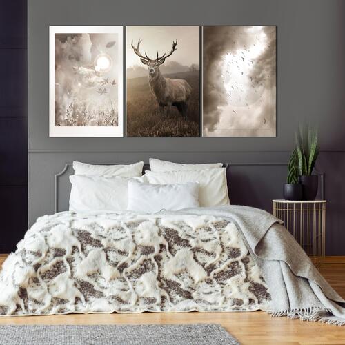 Billede - Autumn Evenings (3 Parts) 120 x 60 cm