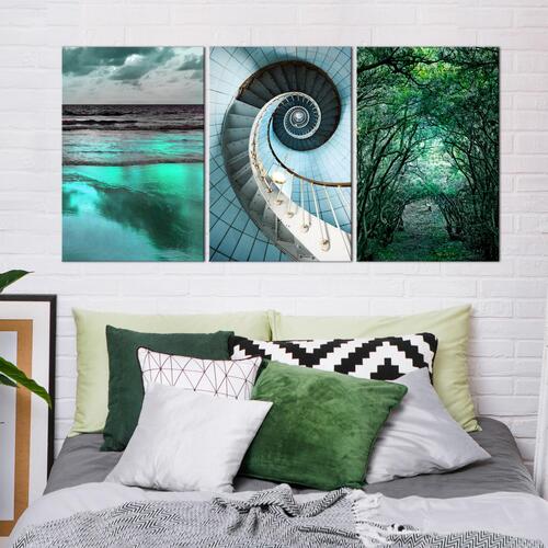 Billede - Faces of Nature (3 Parts) 120 x 60 cm