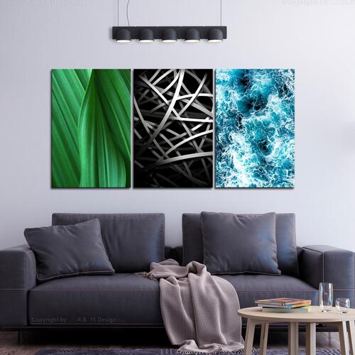 Billede - Structures in Nature (3 Parts) 120 x 60 cm