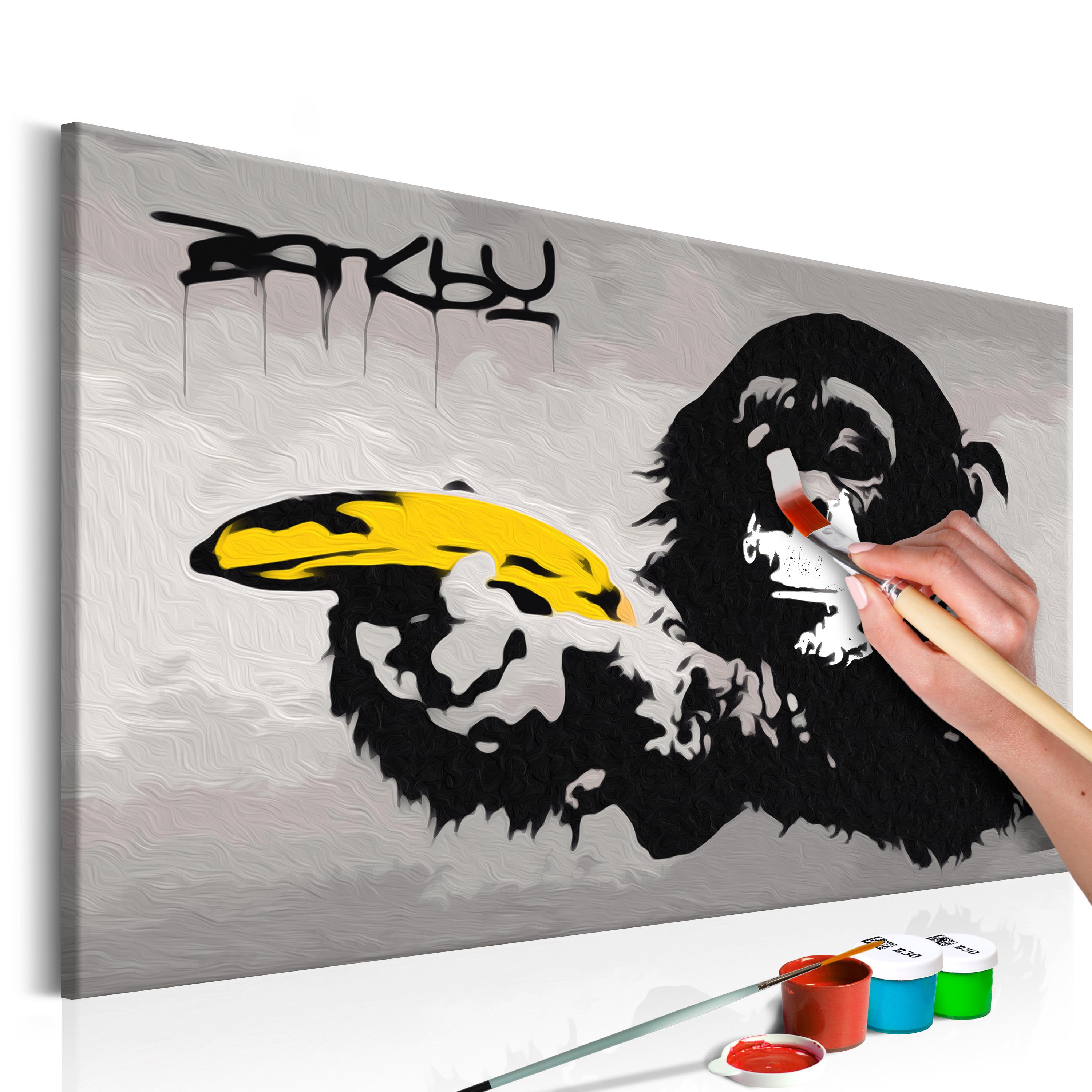 Mal selv billede - Monkey (Banksy Street Art Graffiti) 60 x 40 cm