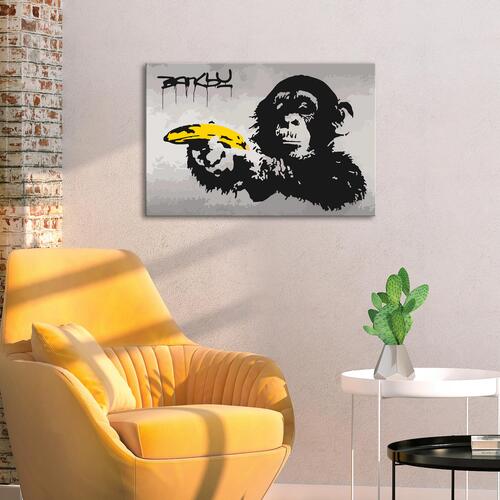 Mal selv billede - Monkey (Banksy Street Art Graffiti) 60 x 40 cm