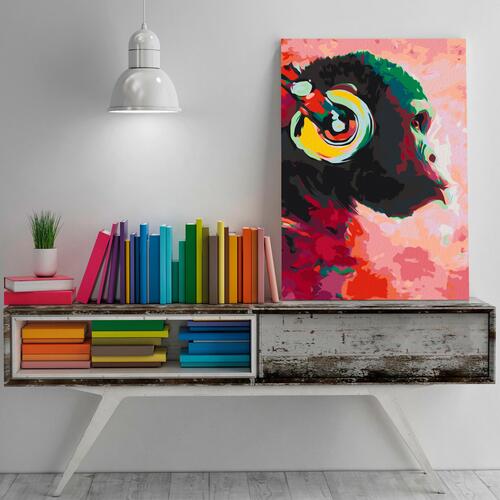 Mal selv billede - Monkey In Headphones 40 x 60 cm