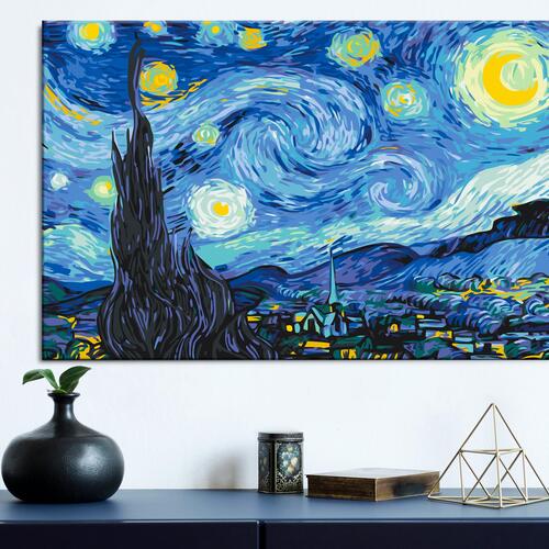 Mal selv billede - Van Gogh's Starry Night 60 x 40 cm