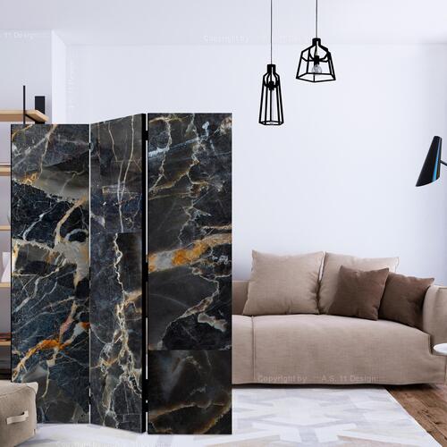 Skærmvæg - Black Marble 135 x 172 cm