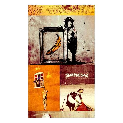 Tapet - Collage - Banksy 50 x 1000 cm
