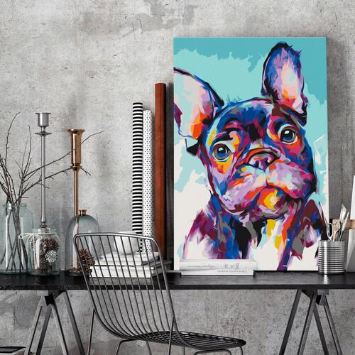 Mal selv billede - Bulldog Portrait 40 x 60 cm