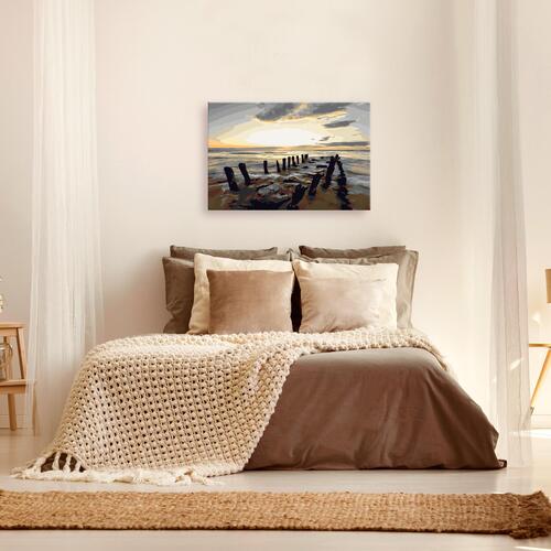 Mal selv billede - Beach (Sunrise) 60 x 40 cm