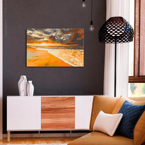Mal selv billede - Golden Beach 60 x 40 cm