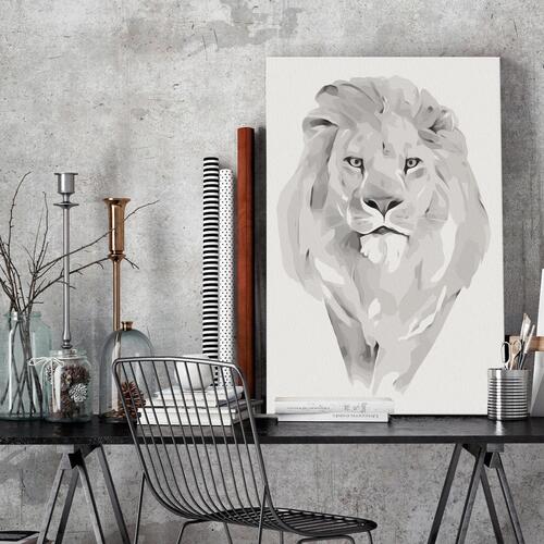 Mal selv billede - White Lion 40 x 60 cm