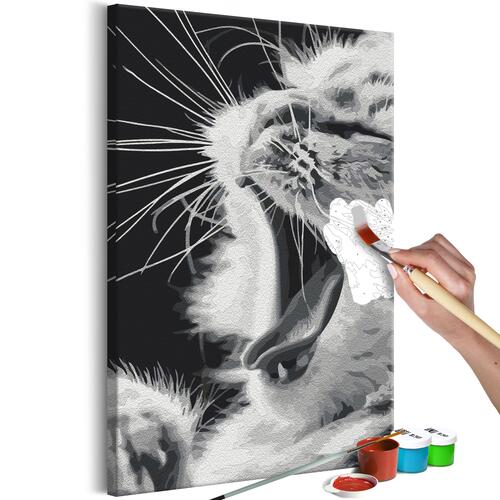 Mal selv billede - Yawning Kitten 40 x 60 cm