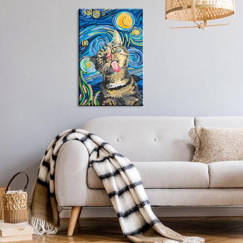 Mal selv billede - Freaky Cat 40 x 60 cm