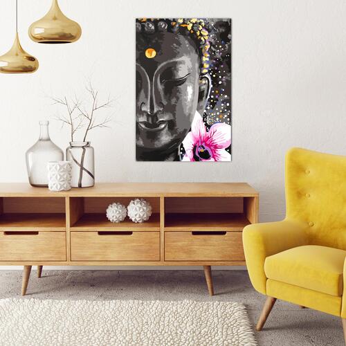 Mal selv billede - Buddha and Flower 40 x 60 cm