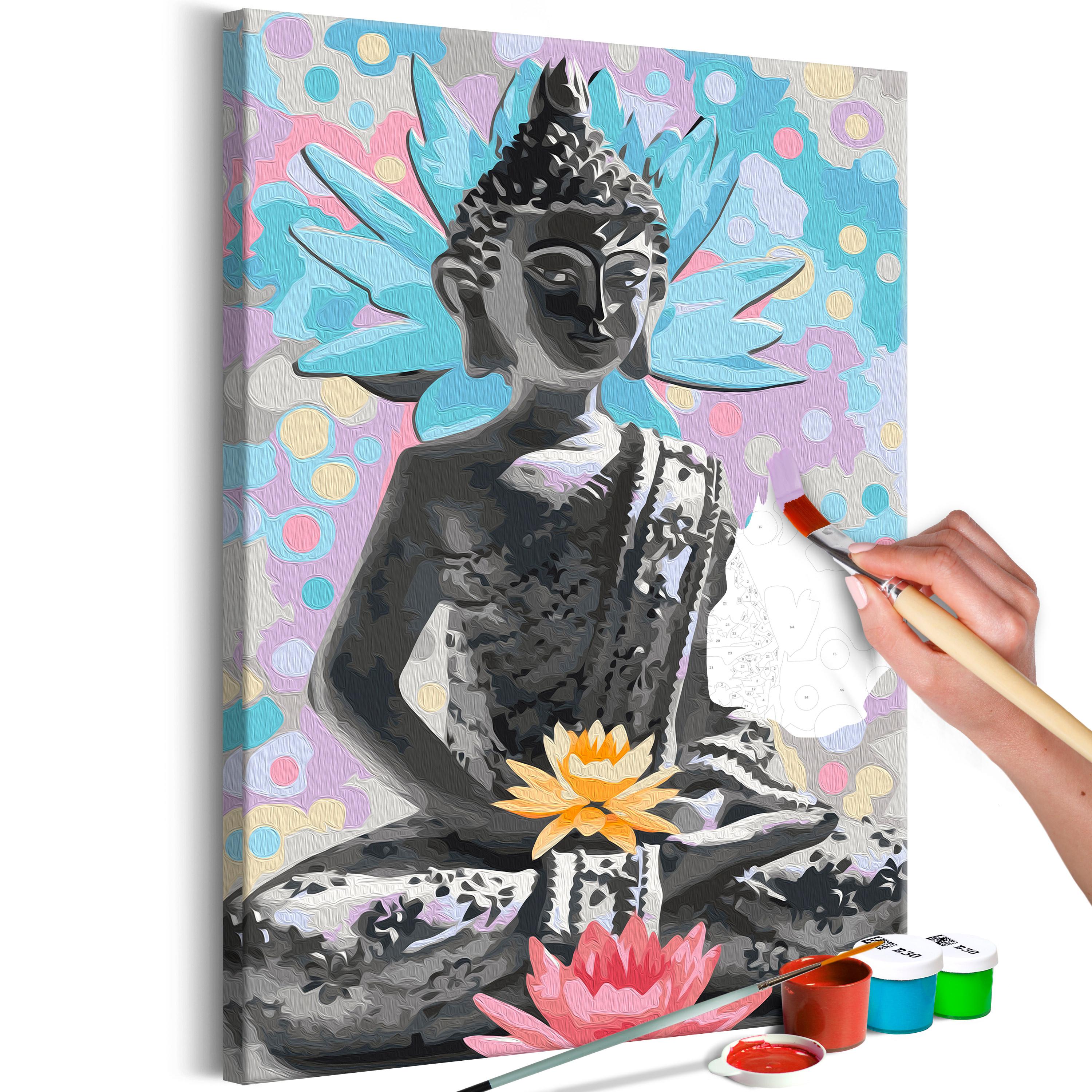 Mal selv billede - Rainbow Buddha 40 x 60 cm