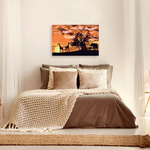 Mal selv billede - Savannah (Giraffes & Elephants) 60 x 40 cm