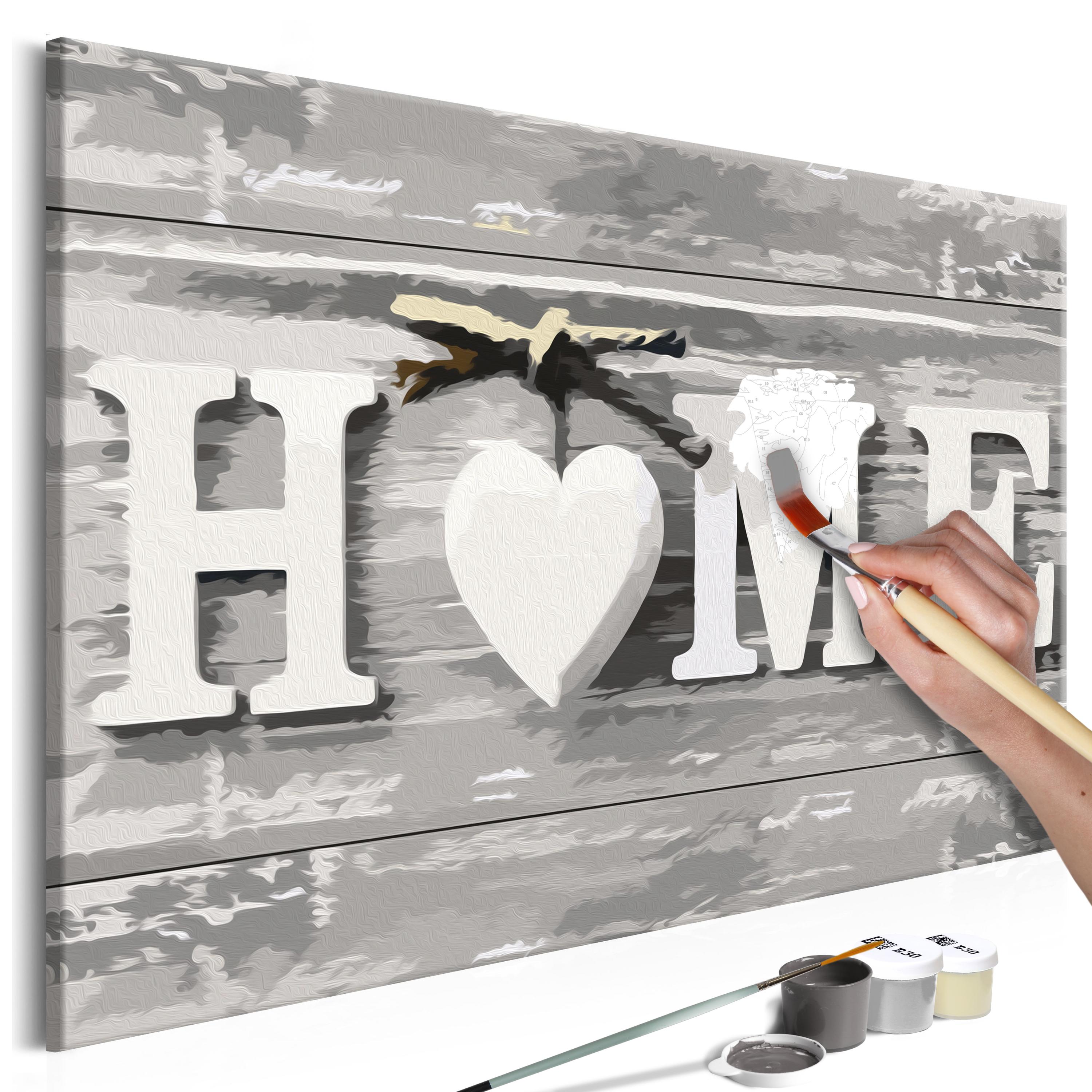 Mal selv billede - Home (Letters) 60 x 40 cm