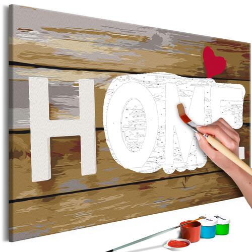 Mal selv billede - Home with Heart 60 x 40 cm