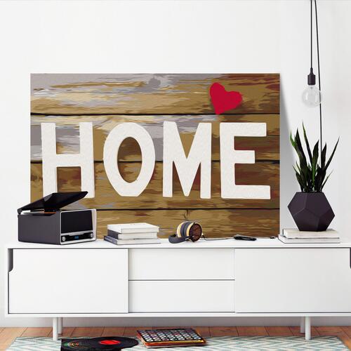 Mal selv billede - Home with Heart 60 x 40 cm